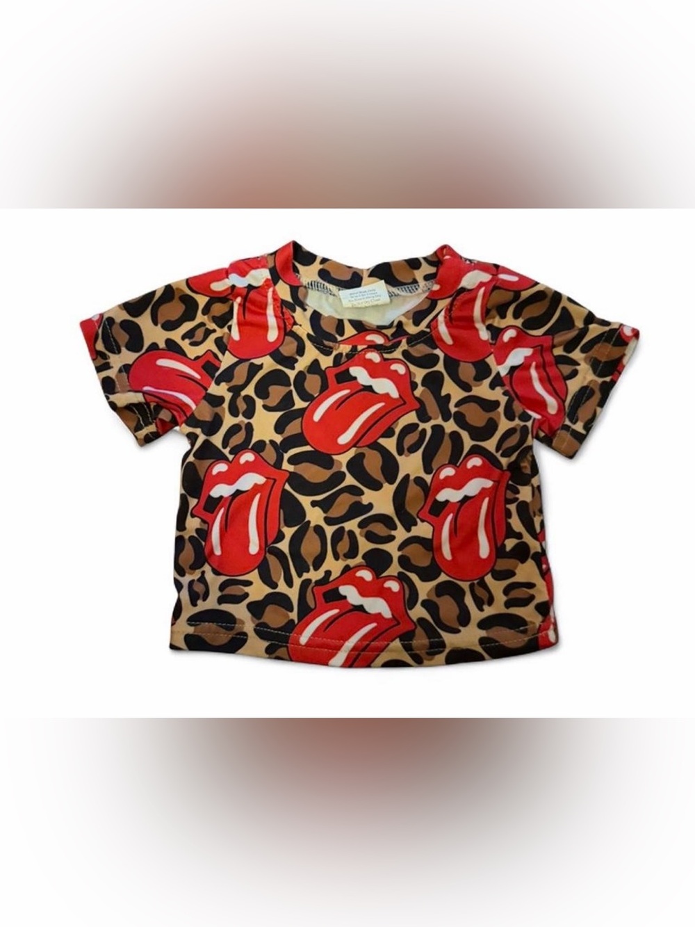 Kids Leopard Print kiss tshirt size 6-12 months
